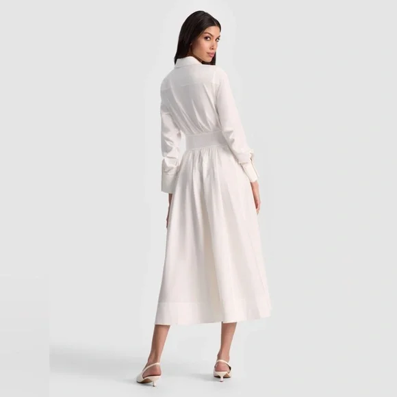 Alice Olivia EDIE CORSET BUTTON DOWN MIDI DRESS $550 NEW without tag - Picture 5 of 11